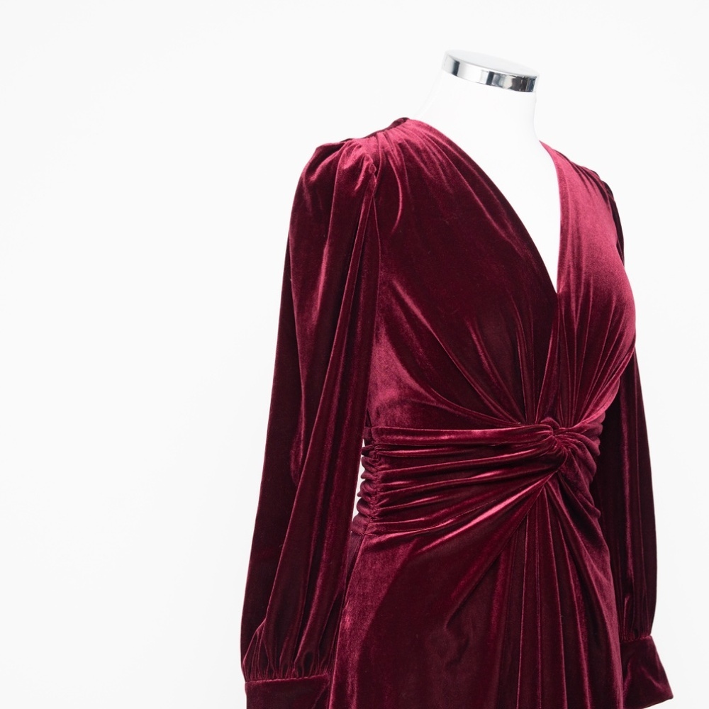 Vince Camuto -  Velvet Knot-Front Long‎ Sleeve Dress - Picture 7 of 9